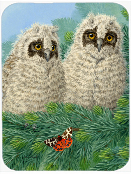 Caroline's Treasures Owlets Glass Cutting Board