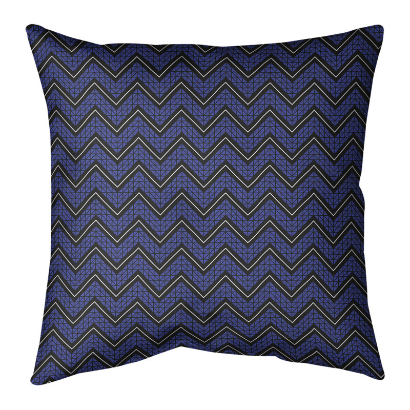 Coussin Rhonda Cheval, Bourre en polyester, Bleu, Polyester sergé