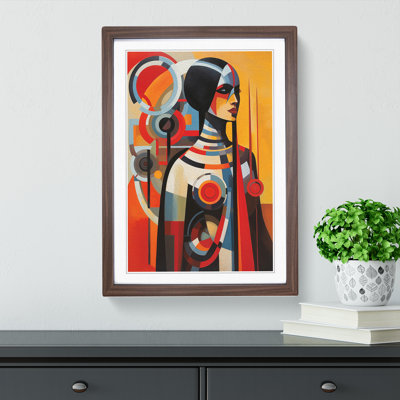 Indian Woman Constructivism No.4 - Framed Print