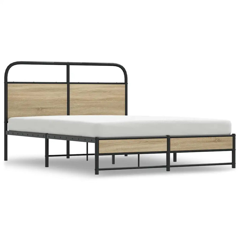 Alvernia Bed, 140 x 200 cm, Smoked Oak