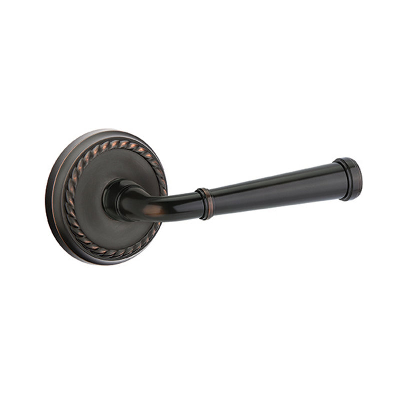 Poignée de porte avec rosette Merrimack, Gauche, Bronze huilé