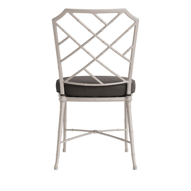 Calcutta Outdoor Dining Side Chair, Fusion Charcoal, Brown, Dove Smooth