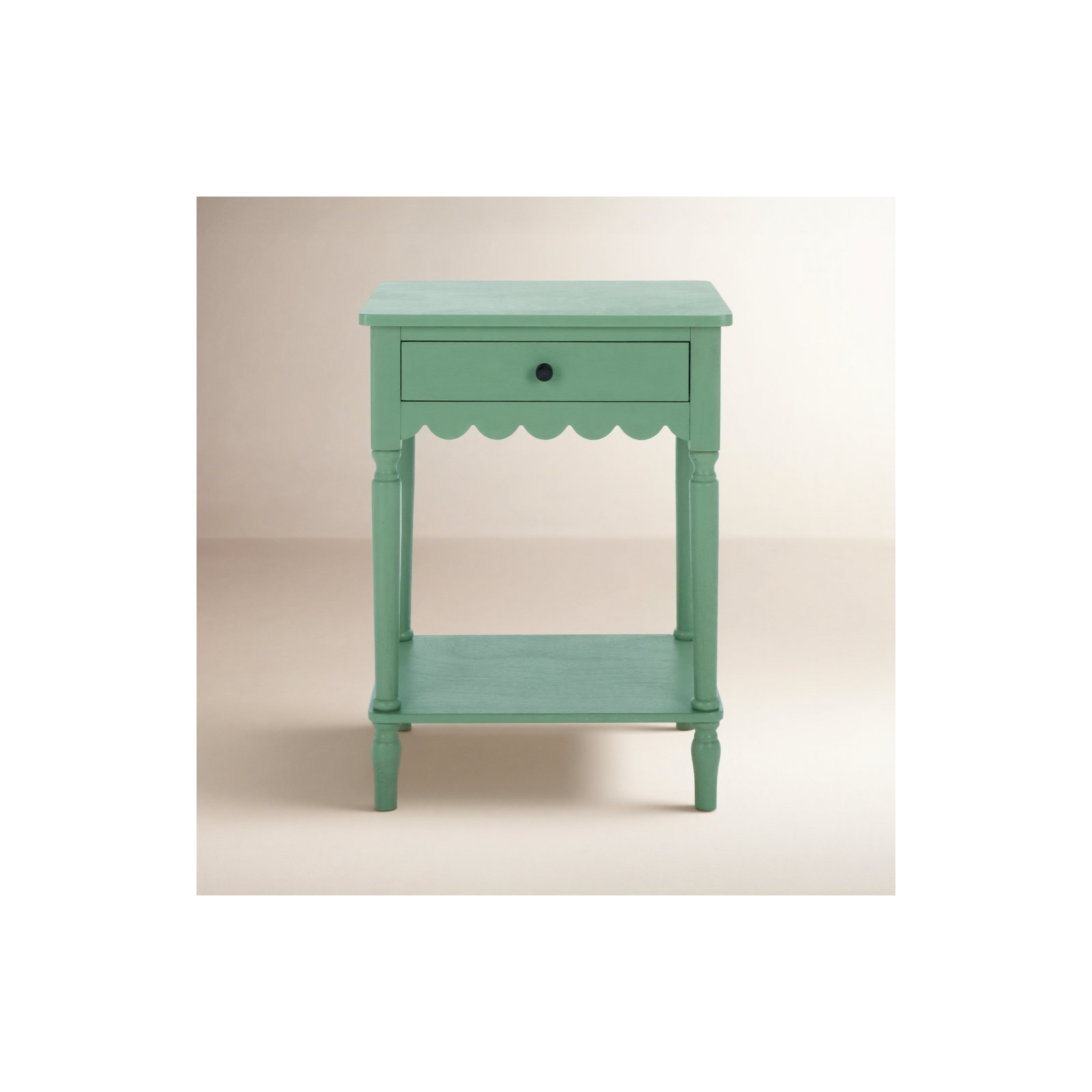 Branden 1 Top Drawer Accent Table, Sage Green