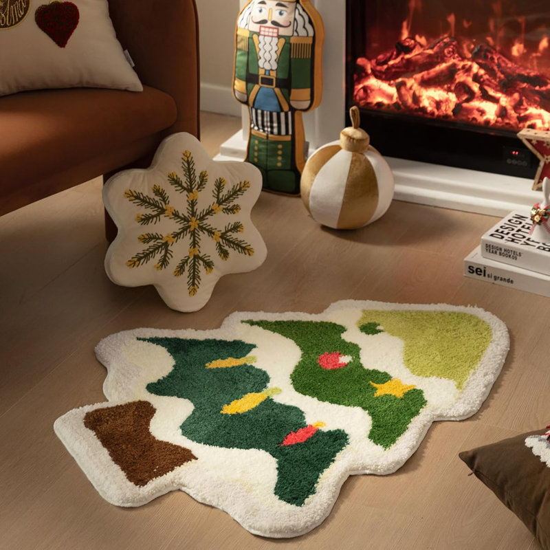 Tapis de bain Christmas Tree, Green Christmas Tree 1