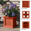 Boîte à fleurs en faux rotin 14,65 po Pure Garden, orange-1007708063