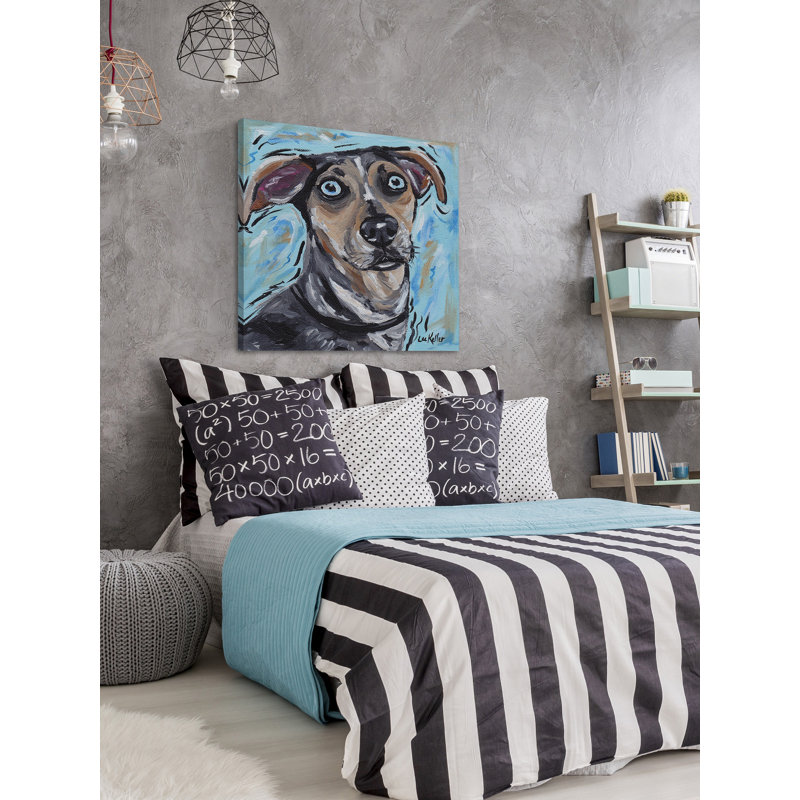 « catahoula » par hippie hound studios, reproduction d’art sur toile tendue, H 24 po x l 24 po x P 1 po, Blanc