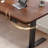 Nut-Brown Rectangular Hight adjustable Solid Wood desk-108201921