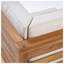 Ensemble de causeuse en bois d'acacia 3 pièces avec table basse et coussins beiges Oana-129507761-129507764