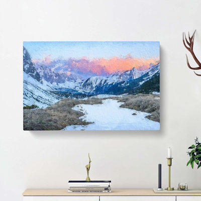 Towards The Mountain - Wrapped Canvas