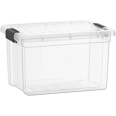 Ensemble de 8 bacs de rangement transparents Latitude Run® avec couvercles en plastique pour la maison