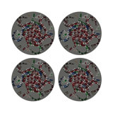 Ouroboros Vegan Leather Round Beaded Placemat