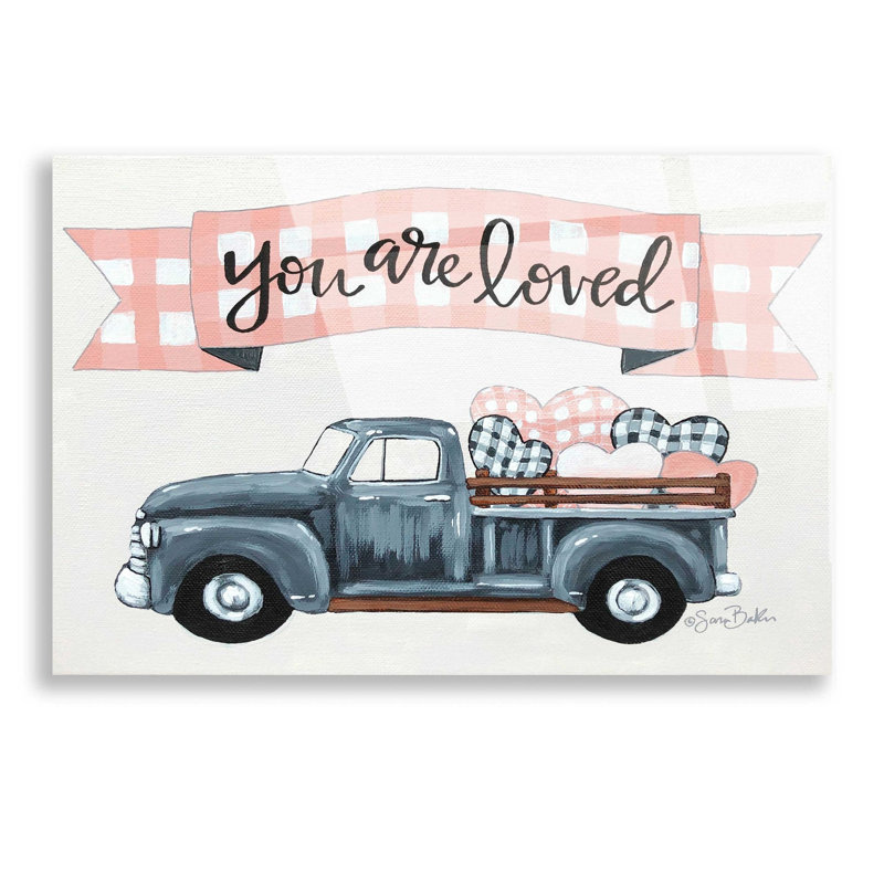 «You Are Loved» par Sara Baker, art mural en verre acrylique, H 12 po x l 16 po x P 0,13 po