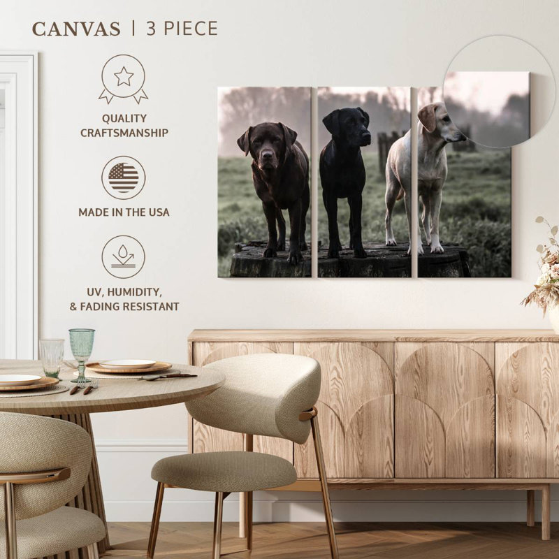 Labrador Dogs, 32" H x 50" W
