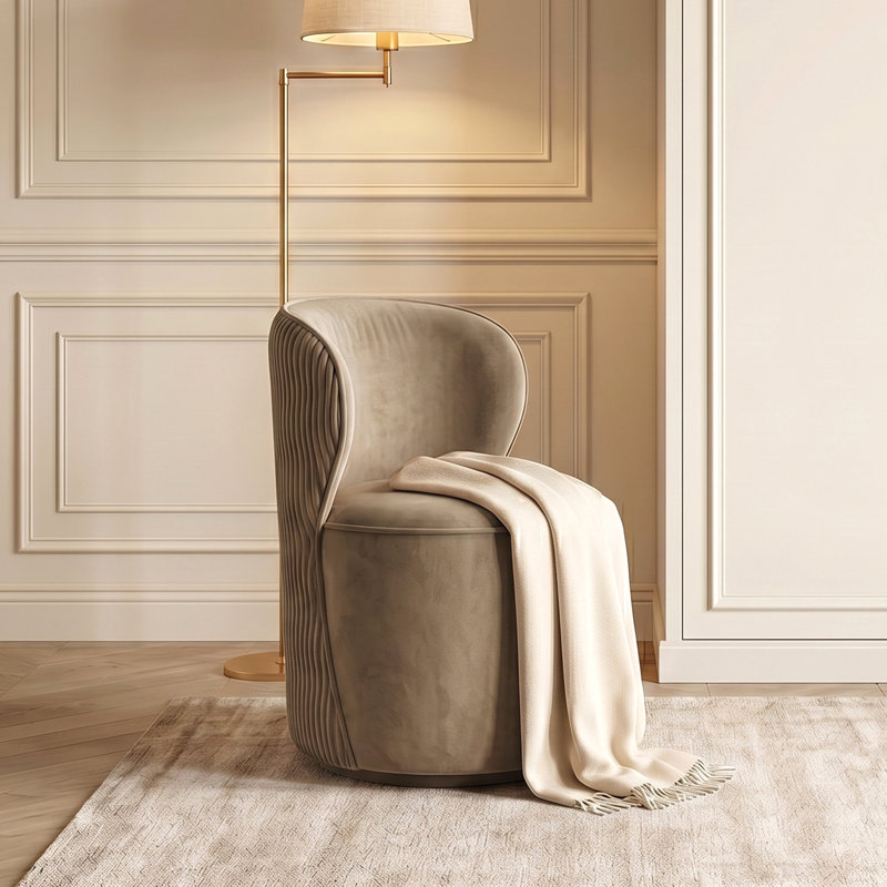 Tabouret de coiffeuse Modern 360 °, Café Vetvel