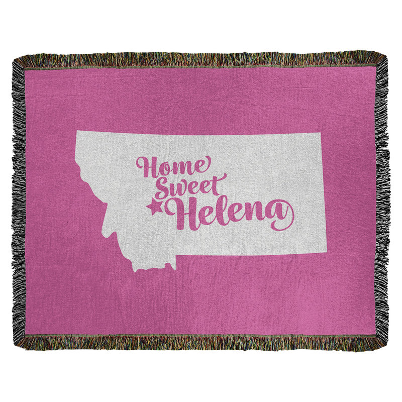 Jeté en coton hélène montana, 60 po x 80 po, Rose