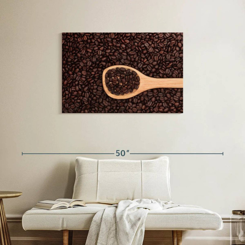 Grains de café Yarlin sur cuillère, H 24 po x l 36 po