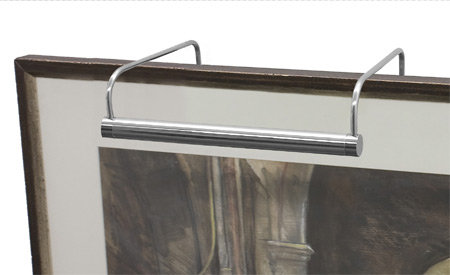 Frame Mounted Picture Light, 7.5" H x 30" W x 8" D, Chrome