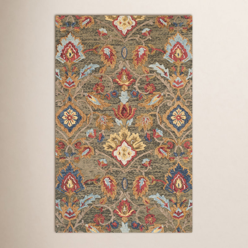 Tansy Wool Floral Indoor Rug, Round 11'