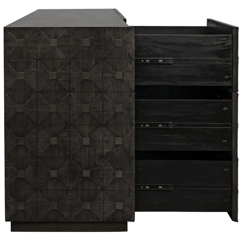 Commode combinée 6 tiroirs Leon