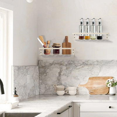 Reace 2 Piece Floating Shelf with Towel Bar