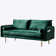 Lydianna 71'' Velvet Square Arm Two-Seater Sofa Density Foam with Pocket