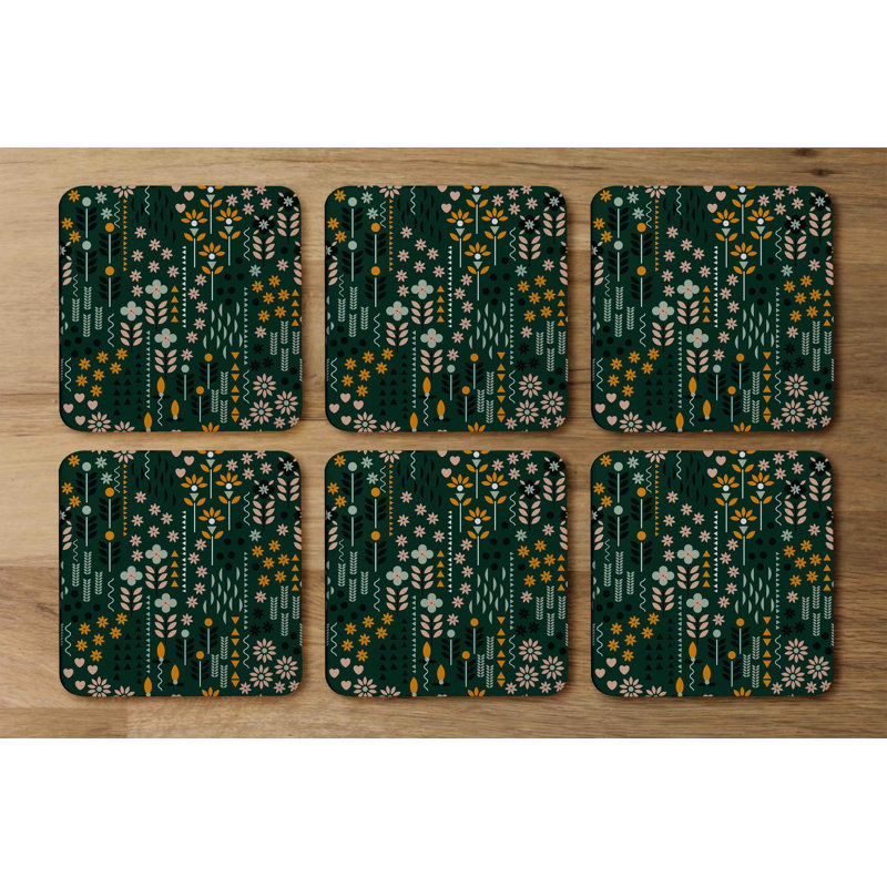 Square 6 Piece Coaster Set