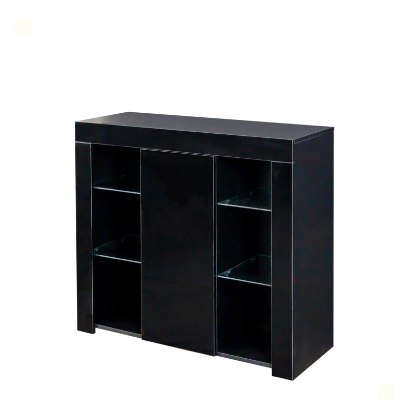 Crédence de rangement Kallu, Noir