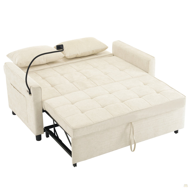 Canapé-lit 56,9 po, Beige