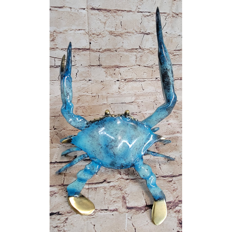 Sculpture Patina Crabe émaillé