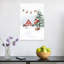 Cozy Christmas Home Abstract Pine Tree Bird Landscape Nature Wall Art Print 1 Piece Wrapped Canvas Wall Art-1774671025