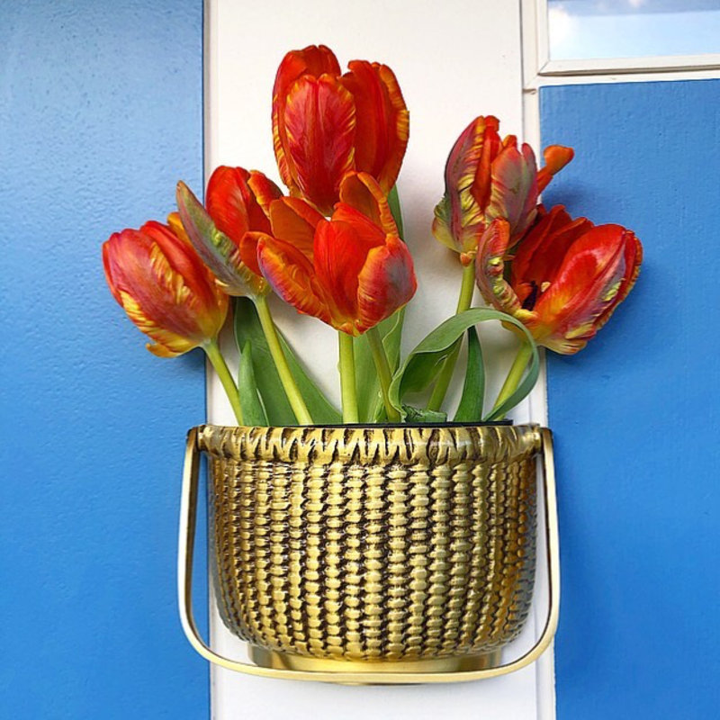 Nantucket Basket Door Knocker, Brass