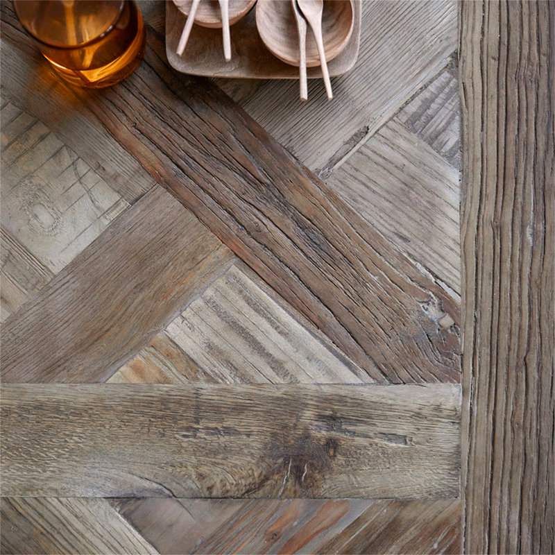 Solid Elm And Metal Coffee Table
