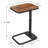 Adjustable TV Tray Table, Flip Top C-Shaped Side Table with Metal Frame