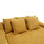 Canapé paresseux à 2 places en chenille COOLMORE avec 5 coussins de dossier, canapé confortable et profond pour le salon, club (jaune moutarde)