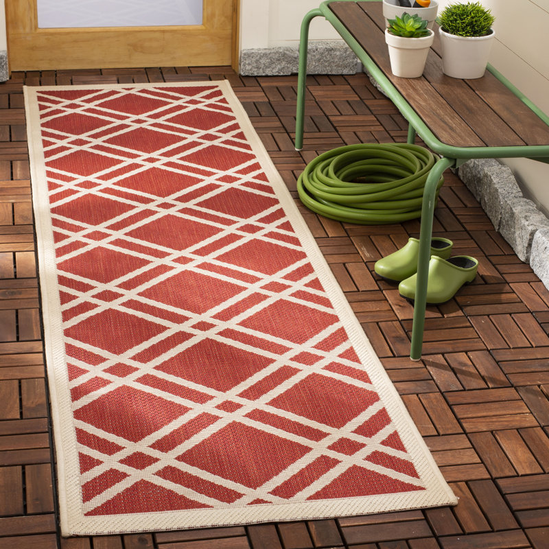Hansotto Performance Geometric Indoor/Outdoor Area Rug, Runner 2'3" x 8'