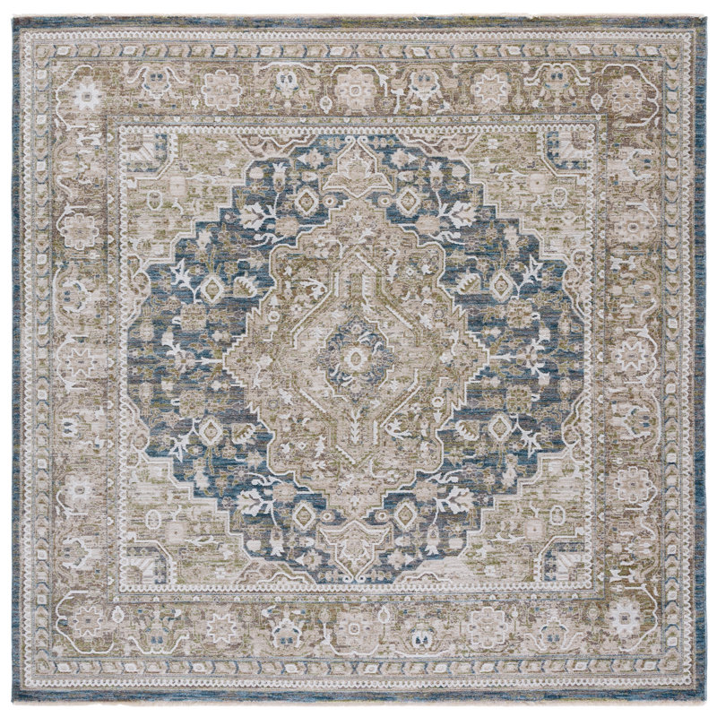 Finley Performance Oriental Indoor Rug, Square 6'7"