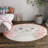 Whimsy Meow Baby Pink/Gray Kid Rug-82815369