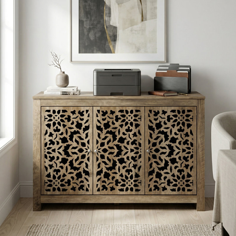 Culbreath Arrastia 3 Door Wide Sideboard, Barli, Knotty Oak
