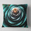 Fractal Flower Clear Turquoise Art - coussin imprimé floral-89809009-89809011
