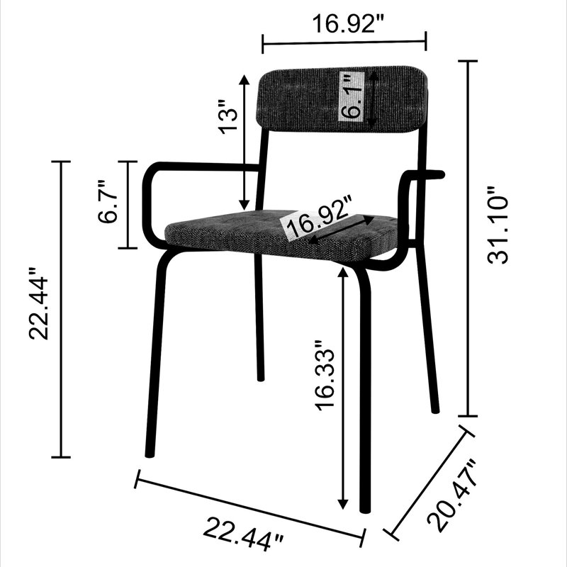Fauteuil de salle à manger rembourré en cuir pourquoi en cuir végétalien pourquoi le pourquoi?, Brun