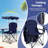 Camping Chair With Canopy Shade, Folding Lawn Chair With Umbrella Cup Holder & Carry Bag, Portable Sunshade Chair For Adults For Beach Outdoor Travel Hiking Fishing (Blue)