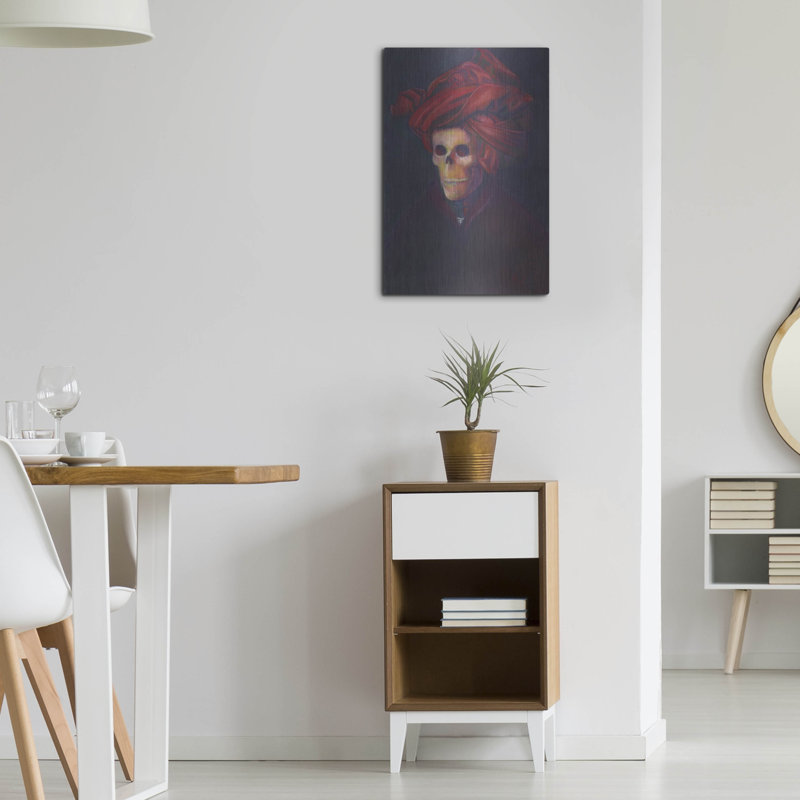 "Skelly In The Red Turban" par Marie Marfia Fine Art, H 24 po x l 16 po