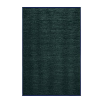 Machine Washable Solid Blue Area Rug