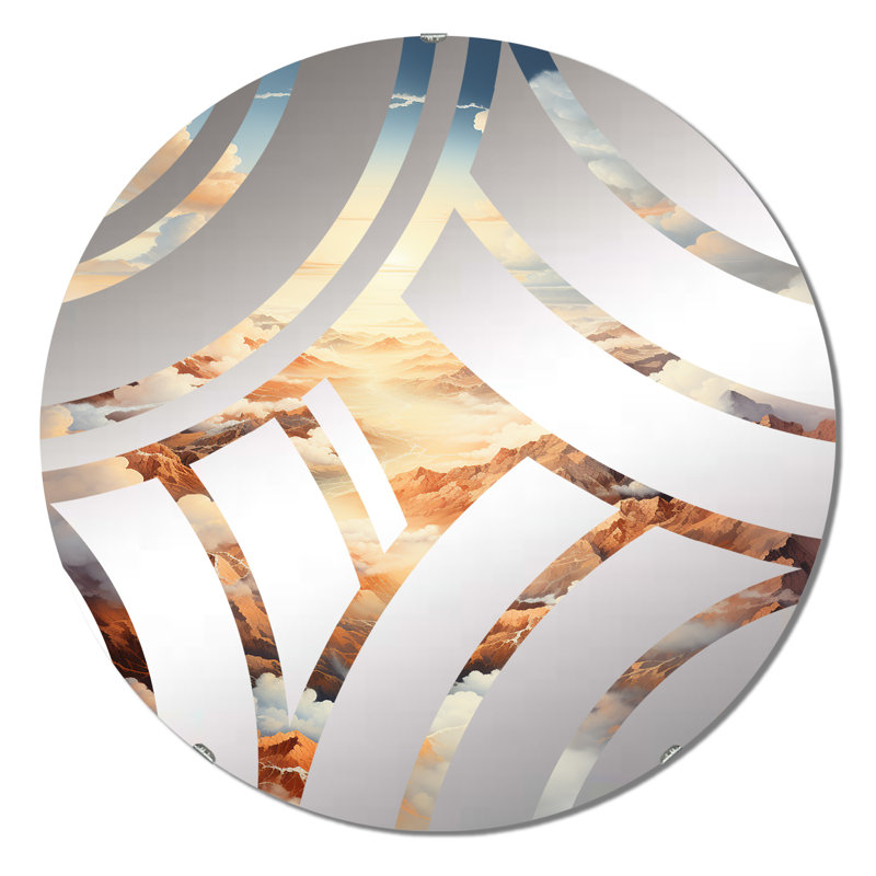 Orounta - Miroir décoratif Center Wave, 23,6 po x 23,6 po