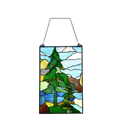 Panneau de vitrail paysage