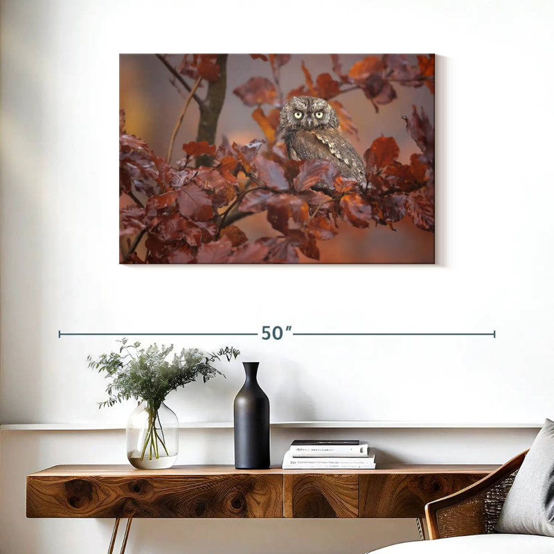 Brampt Lone Scops Owl, 24" H x 36" W