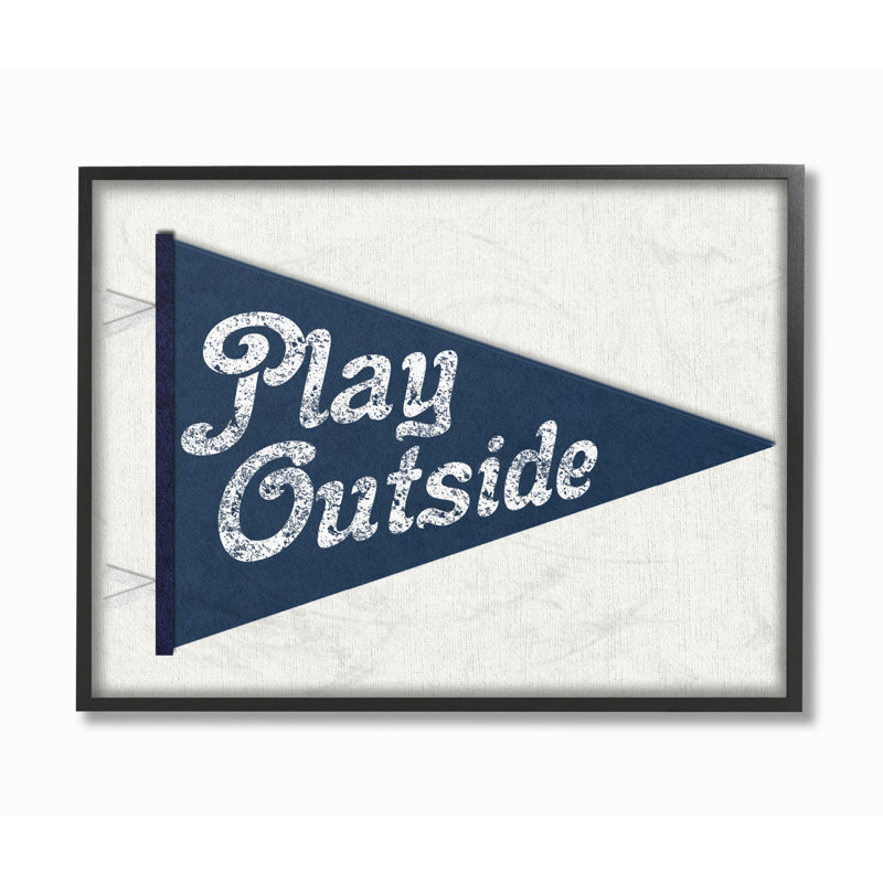 « play outside flamme », art encadré Woodard, H 11 po x l 14 po x P 1,5 po