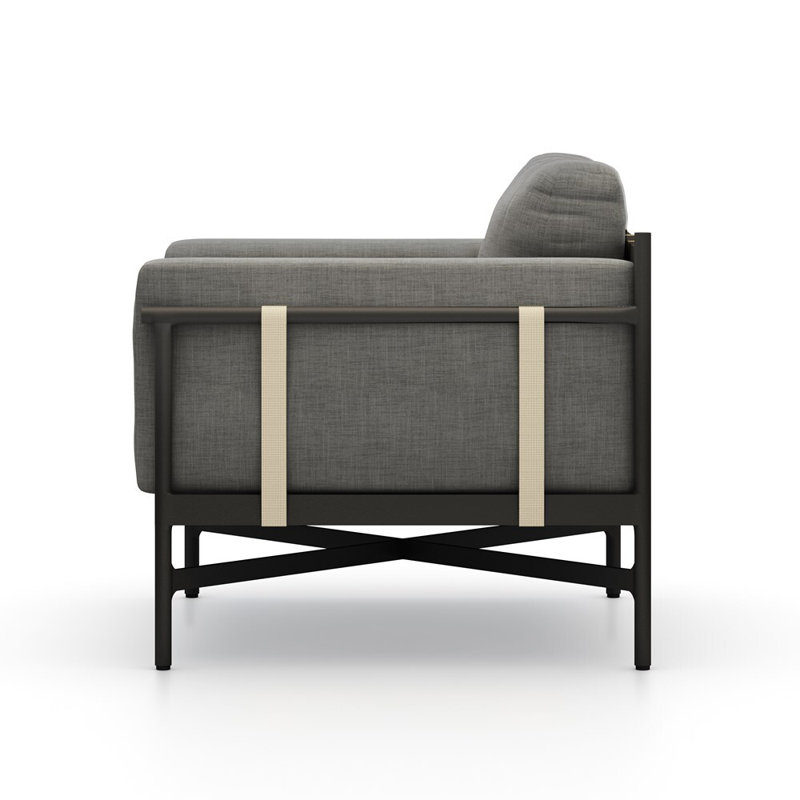 Hearst Outdoor Lounge Chair, Venao Charcoal