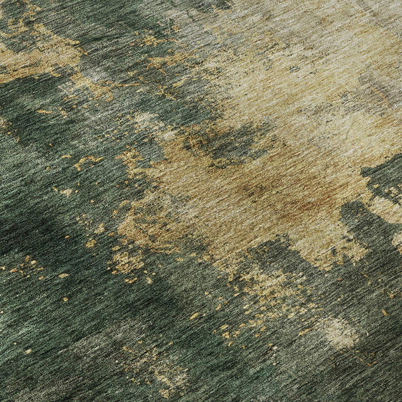 Tapis abstrait lavable à la machine de qualité supérieure Dahl AMF1072, Rectangle 1 pi 8 po x 2 pi 6 po