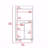 Kitchen Kart, Double Door Cabinet, One Open Shelf, Two Interior Shelves